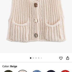 Beige Women's Cardigan Sweater